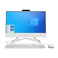 HP 22-DF 21.5-Inch Full HD WLED All-in-One PC Intel Celeron G5900T 4GB 256GB SSD Win 10 (White)