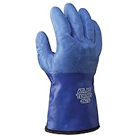 Showa Best 282 Atlas TEMRES Insulated Gloves, Waterproof/Breathable TEMRES Technology, Oil Resistant Rough Textured Coating, Acrylic Insulation, Large (1 Pair)