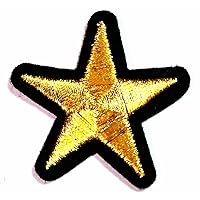 Kleenplus Mini Gold Star Cute Patches Sticker Embroidery Iron On Fabric Applique DIY Sewing Craft Repair Decorative Sign Symbol Costume