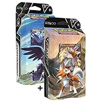 Pokemon 2022 Battle Both Theme Decks Lycanroc V & Corviknight V - 60 Cards Each