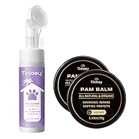 Dog Paw Care Kit | Plant-based Lavender Dog Paw Cleaner (6.8oz) | All-Natural Lick Safe Dog Paw Balm (1.23oz*2), Paw Protector, Moisturizer & Soother for Dry Cracked Paws, Noses & Elbows