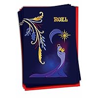 NobleWorks 36 Christmas Greeting Cards Boxed Set with 5 x 7 Inch Envelopes (1 Design, 36 Each) Nouveau Noel C6124AXSG-B36x1