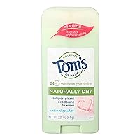 Tom's of Maine Natural Women's Stick Antiperspirant Deodorant, 2.25 Oz (Packaging May Vary) - Pack of 6