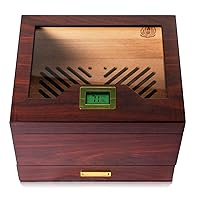 CT Count Cigar Humidor Humidifier Wooden Case Box Hygrometer 2zer Elegant 25 