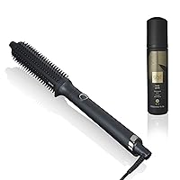 ghd Rise Hot Air Hair Brush Essentials Duo ― Rise Professional Volumizing Blow Dryer (Black) + Body Goals - Total Volume Hold Foam for Maximum Fullness and Body (6.7 fl. oz.)