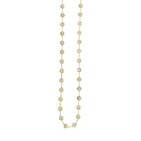 Finejewelers 14 Kt Yellow Gold 38 Inch Hammered Discrolo Type Chain Long Link Fancy Necklace Spring Ring Clasp