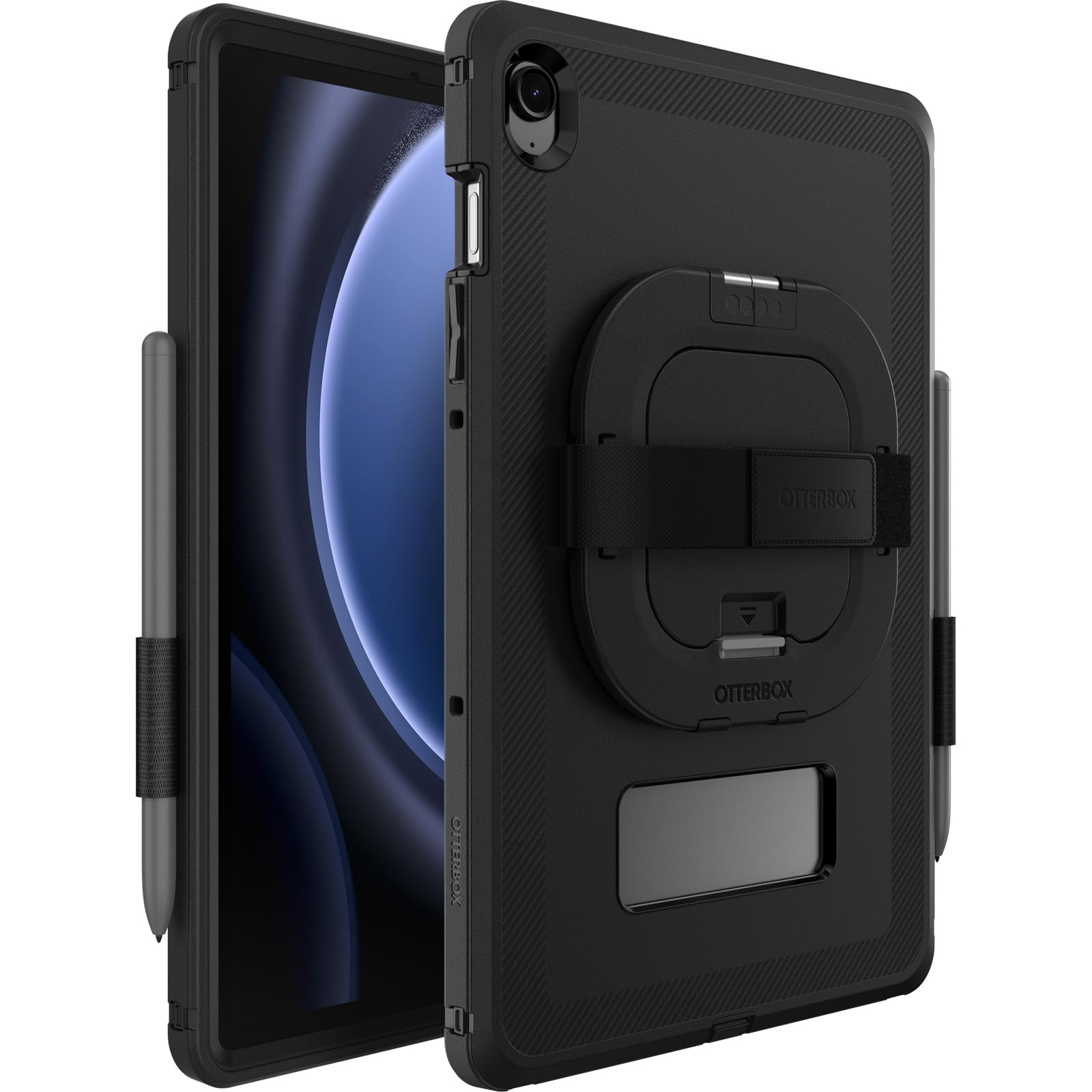 OtterBox Defender for Business W/Kickstand/HANDSTRAP for TAB S9 FE (ONLY) - Black (Non-Retail Packaging)