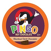 Pingo Hot Chocolate Pods for Keurig K-Cup Brewers, Blackout Dark Chocolate, 100 Count
