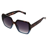 Sofia Vergara x Foster Grant Women's Limited Edition Geo Square Sunglasses, Tortoise, 63 mm