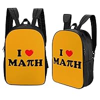 I Love Math 17 Inches Double Side Laptop Backpack Lightweight Shoulder Bag Travel Daypack