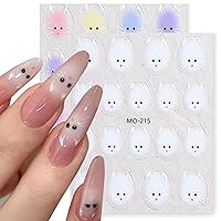 Cute Cat Nail Stickers 5D Embossed Colorful Kawaii Cat Nail Decals Self-Adhesive Nail Design for DIY Manicure Accessories Charms Little Cat Nail Stickers for Women Girls Nail Decoration (2 Sheets)