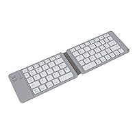 Bewinner Foldable Bluetooth Keyboard, BT3.0 Multi-Device Mini Wireless Keyboard, Compact Size Ultra Slim Wireless Portable Folding Keyboard, 120mAh Battery(grey)