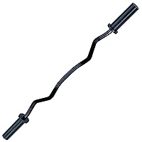 Body-Solid Olympic EZ Barbell Curl Bar with Knurled Grip, 47