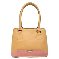 SHEERWORTH® Handbag For Women And Girls | Ladies Purse Faux Leather Satchel Bag | Woman Gifts | Wedding Gifts For Women | Women 3 Compartments Bag | Travel Purse Hobo Bag | 5 Pockets, BEIGE