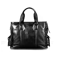 Genuine LMens Classic Leather Briefcase Messenger Bags Laptop Handbags