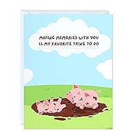 Cute Valentines Day Card, Vday Anniversary Birthday Card for Her Him / Girlfriend Wife / Husband Boyfriend, Friendship Thank You Kawaii Greeting Card (Making memories with you, is my favorite thing to