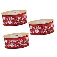BESTOYARD 3 Rolls Christmas Gift Wrapping Ribbon Christmas Bead Ribbon Wrapping Ribbons for Crafts Ribbon for Gift Wrapping Ribbon Suppliers Hair Gifts Christmas Decor Combo Plate Pearl