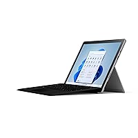 Microsoft - Surface Pro 7+ - 12.3” Touch Screen – Intel Core i5 – 8GB Memory – 128GB SSD with Black Type Cover (Latest Model) - Platinum