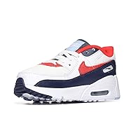 Nike Baby Boy's Air Max 90 (Infant/Toddler) White/Chile Red/Midnight Navy 6 Toddler M