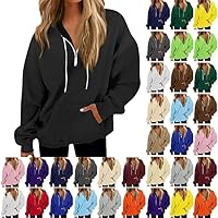 Oversized Zip Up Hoodies For Teen Girls,Fall Clothes For Women 2023 Casual Fashion Long Sleeve Sweatshirt Top