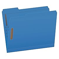 Pendaflex Fastener Folders, 2 Fasteners, Letter Size, Blue, 1/3 Cut Tabs in Left, Right, Center Positions, 50 per Box (22040GW)