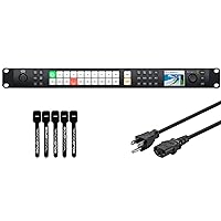 Blackmagic Design ATEM 2 M/E Constellation HD Live Production Switcher with 6ft Power Cord and 5-Pack of Solid Signal Cable Ties (SWATEMSCN2/1ME2/HD)