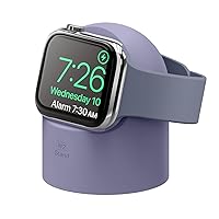 elago W2 Charger Stand Compatible with Apple Watch Series Ultra2/Ultra/9/8/7/6/SE/5/4/3/2/1/SE (49mm, 45mm, 44mm, 42mm, 41mm, 40mm, 38mm), Durable Silicone, Compatible with Nightstand Mode