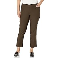 Women's Plus Size Pull-on Ankle Pant with Real Front and Back Pockets