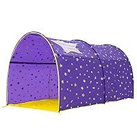 Alvantor Starlight Bed Canopy Dream Kids Play Tents Playhouse Privacy Space Twin Sleeping Indoor Grow in The Dark Stars Boys Girls Toddlers Pop Up Portable Frame Curtains Purple, Patent Pending