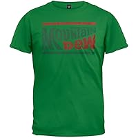 Mountain Dew - Mens Distressed Classic Logo T-Shirt Small Green