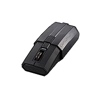 Bluetooth Mouse Rechargeble, Clippable, Silent, Quiet Click, 4 Button, Tilt Scroll, for iPad, Laptop PC and Mac Small Size, Black M-CCP1BBBK-US