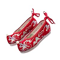 Chinese Lute Embroidered Women Vintage Cotton Fabric Hanfu Platform Shoes Elegant Ladies Casual Comfortable Sneakers