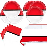 Cartoon Animation Birthday Party Supplies Includes 20 Plates and 20 Napkins and Tablecloth71 '' x 42 '' Video Games Themed Party Tableware