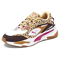 Puma Womens Rs-Fast Leopard Lace Up Sneakers Shoes Casual - White - Size 6 M