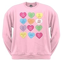 Old Glory Valentine's Day - Anti-Love Candy Hearts Crewneck 2X-Large Pink