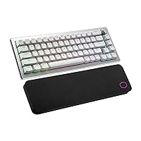 Cooler Master CK721 65% Hybrid Wireless 2.4GHz/Bluetooth Silver/White Mechanical Gaming Keyboard, Linear Red Switches, Customizable RGB, Ergonomic Design, 3-Way Dial (CK-721-SKTR1-US)