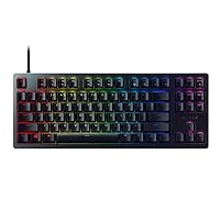 Razer Huntsman Tournament Edition TKL Tenkeyless Gaming Keyboard: Linear Optical Switches Instant Actuation - Customizable Chroma RGB Lighting, Programmable Macro Functionality - Matte Black (Renewed)
