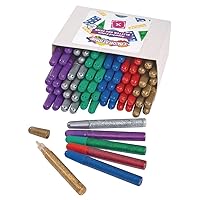 Colorations® Glitter Gloo Pens, Value Pack, 6 Colors, 12 of each, Set of 72 Pens, Great for Crafting & Decorating, Brighten up Drawings, Posters, School Projects, Crafting, Greeting Cards,Scrapbooking