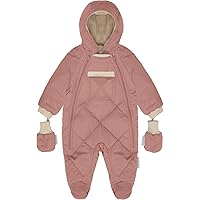 7AM Enfant Baby Jumpsuit Coat - Warm Baby Zipper Down Jumpsuits with Gloves, Water Repellent | Winter Snowsuit Coat with Hood