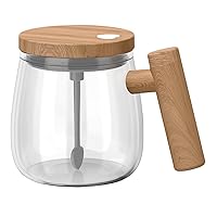Self Stirring Coffee Mug | Electric High Speed Mixing Cup | Portable Electric Self Mixing Cup High Speed Time Saving Glass Mug | High Borosilicate Glass Coffee Cups