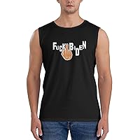 Fuck Joe Biden Tank Top Man's Performance Vest Casual Sleeveless Vest for Fitness Training Workout Running