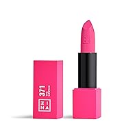 3INA The Lipstick 371 - Outstanding Shade Selection - Matte And Shiny Finishes - Highly Pigmented And Comfortable - Vegan And Cruelty Free Formula - Moisturizes The Lips - Hot Pink - 0.16 Oz
