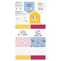 Riley Blake’s Assortment of Premium Quilting Fabric Panels, Perfect for Quilting, Apparel, DIY Crafting, and Home Decor (Pure Delight Banner and Drawstring Bag Panel)