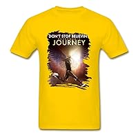 PASSGG Journey Band Poster Short Sleeve T shirt For fashion men Yellow S