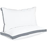 Utopia Bedding Bed Pillows for Sleeping King Size (Grey), Set of 2, Cooling Hotel Quality, Gusseted Pillow for Back, Stomach or Side Sleepers