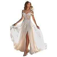Lace Applique Wedding Dresses for Bride Mermaid Wedding Gown Boho Beach Wedding Bridal Gowns for Women MA86