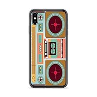 80s iPhone Xs Max Clear Case 80s Radio Cassette | iPhone Xs Max Case | Soft TPU Silicone Slim Fit Transparent Flexible Cover for iPhone Xs Max Radio 80s Case