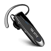 V5.0 CSR Wireless Bluetooth Earpiece for Samsung Galaxy S6 to S23 Ultra/Galaxy A/Z Flip & Fold / A8 Tab, IPX3 Waterproof Mic Headset CVC 6.0 Dual Noise Cancelling & 24H Talk Time/Playtime