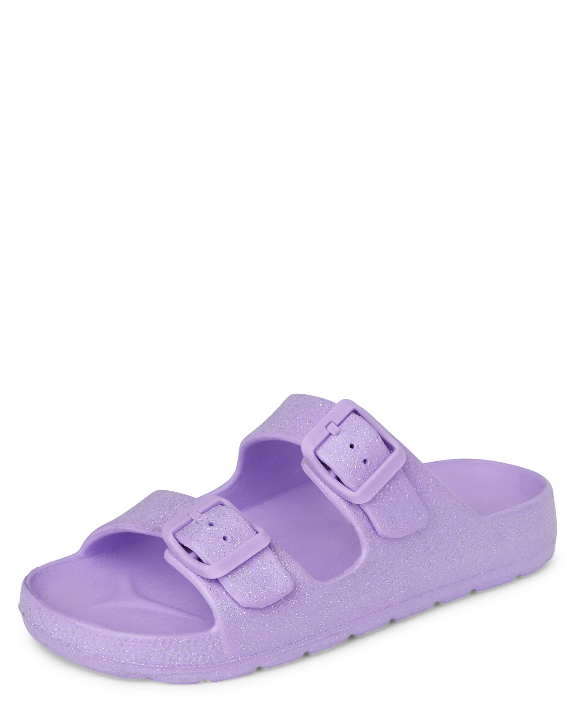 The Children's Place Girl's Double Buckle Slip on Slide Sandals