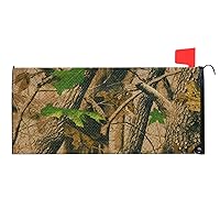 Forest Camouflage Camo Mailbox Cover Magnetic Waterproof Non Fade Wraps Post Letter Box Cover for Home Garden Decoration Standard Size 20.8x18 inch